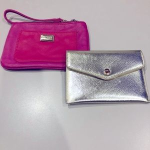Set of two coin purses. Pink & Gold